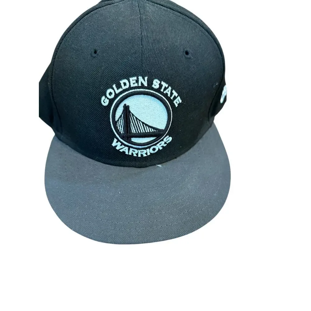New Era Men's White Black Golden State Warriors Tonal Snapback Hat